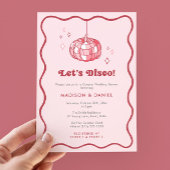 Disco Ball Pompoen Cherry Roze Trouwdouche Kaart