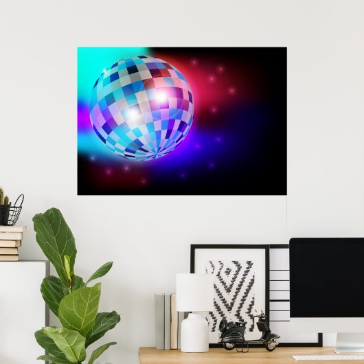 Disco Ball Poster (Thuiskantoor)