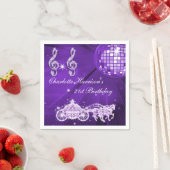 Disco Ball, Prinses Coach & Paarden 21e verjaardag Servetten (Insitu)