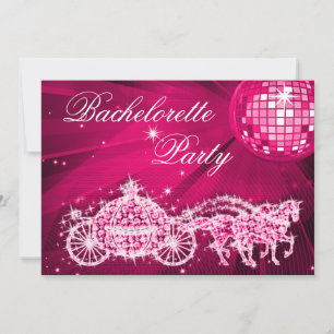 Disco Ball, Prinses Coach & Paarden Bachelorette Kaart