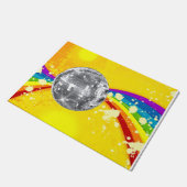 Disco Ball Rainbow Doormat Deurmat (Schuin)