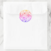 Disco Ball Retro 70s Kleurrijke Envelope Seal Ronde Sticker (Tas)