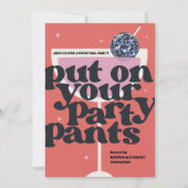 Disco Ball Retro Cocktail Party Invitation (Devant)