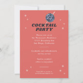 Disco Ball Retro Cocktail Party Invitation (Dos)