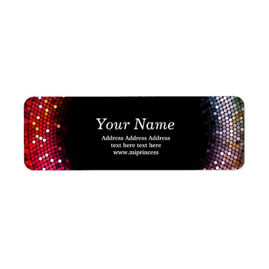 disco ball return address stickers (Voorkant)