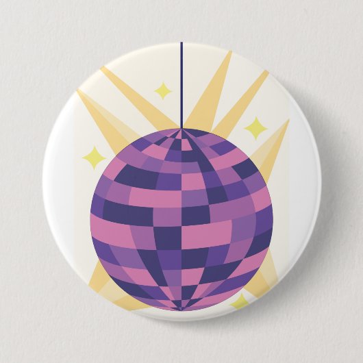 Disco Ball Ronde Button 7,6 Cm (Voorkant)
