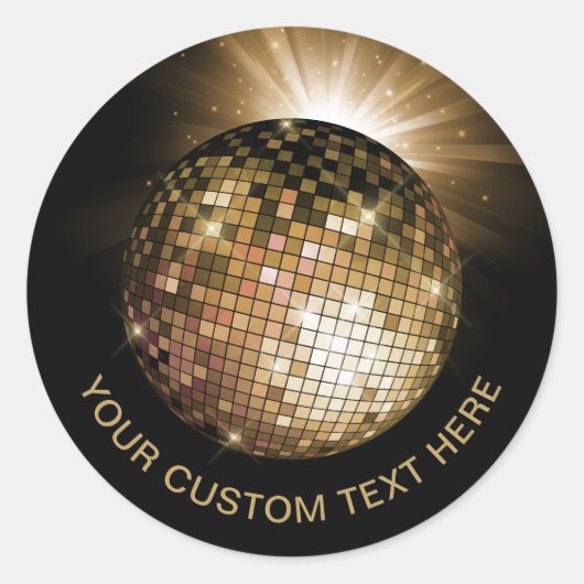 Disco Ball Ronde Sticker (Voorkant)