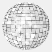 Disco Ball Ronde Sticker (Voorkant)
