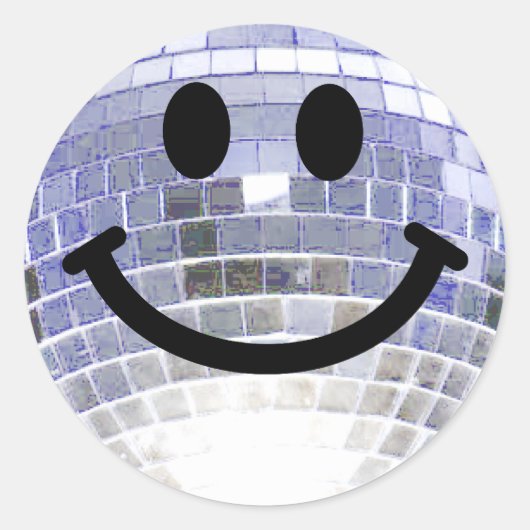 Disco Ball Ronde Sticker (Voorkant)