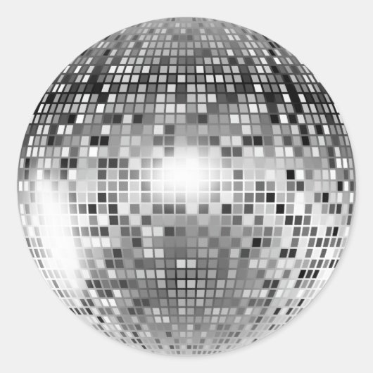 Disco Ball Ronde Sticker (Voorkant)
