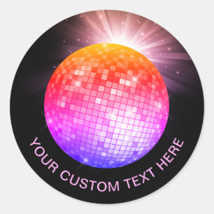 Disco Ball Ronde Sticker