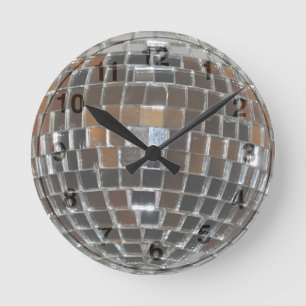 Disco Ball - ronde wandklok Klok