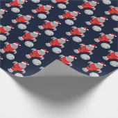 Disco Ball Santa Manatee Kerstmis Cadeaupapier (Hoek)