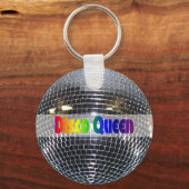 Disco Ball Shiny Silver | Disco Queen Retro 80's Sleutelhanger (Voorkant)
