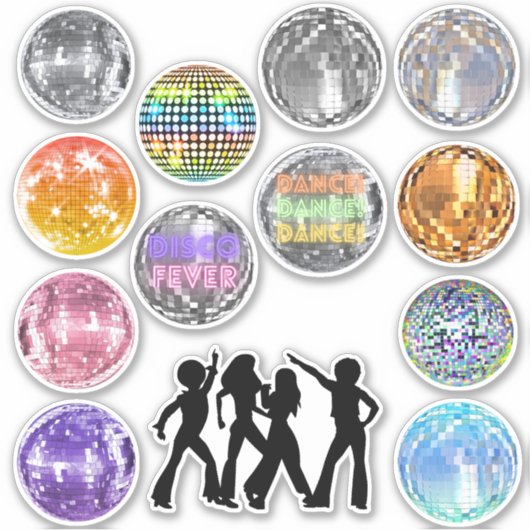 Disco Ball-stickers Sticker (Voorkant)