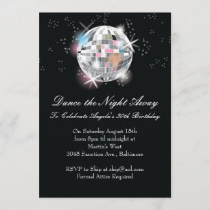 Disco Ball-uitnodigingen Kaart