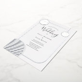 Disco Ball Zilveren Retro Bruiloft Folie Uitnodiging (Gedraaid)