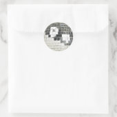 disco-ballfoto ronde sticker (Tas)