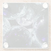 Disco Balls: Donkere feestsfeer Glazen Onderzetter (Achterkant)