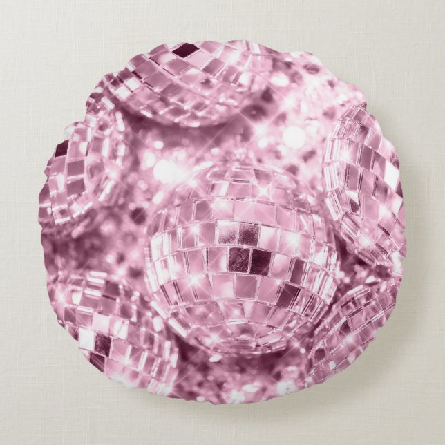 Disco Balls Glam #12 #retro #wall #art Rond Kussen (Voorkant)