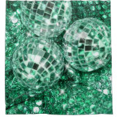 Disco Balls Glam #9 #retro #wall #art Douchegordijn (Voorkant)