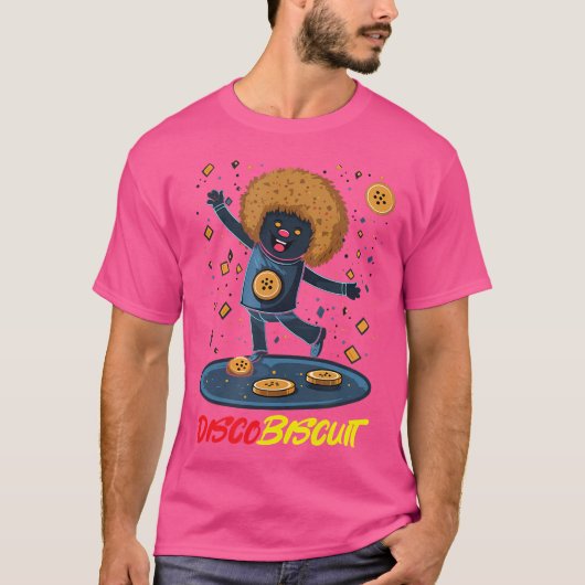 Disco Biscuit 90S Rave-Inspired Dancing Cookie T-shirt (Voorkant)