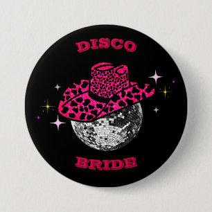 Disco bride Cowgirl Bachelorette Party Ronde Button 7,6 Cm