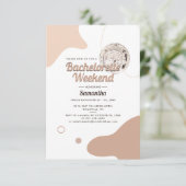 Disco Bride Retro Bachelorette Weekend Party Kaart (Staand voorkant)