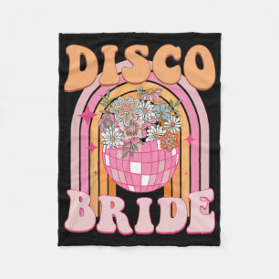 Disco Bruid Bruidsmeisje Retro Rainbow Bachelorett Fleece Deken