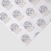 Disco Bruid Retro Disco Bal Bruiloft Feest  Tissuepapier (Detail)