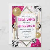 Disco Bruids Douche Uitnodiging (Voorkant)