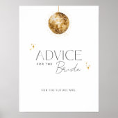 Disco Bruiloft Advies Voor De Bruid Poster (Voorkant)