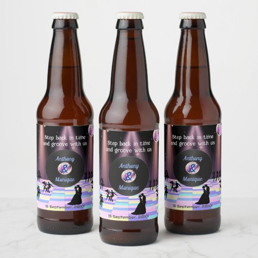 Disco bruiloft Bier Etiket (Flessen)