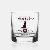  Disco bruiloft Whisky Glas (Voorkant)