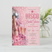 Disco Bruiloftsfeest Uitnodiging (Staand voorkant)