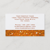 Disco Carreaux Orange carte de visite blanc (Dos)