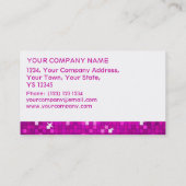 Disco Carreaux rose carte de visite rayures blanch (Dos)