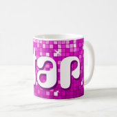 Disco Carreaux rose 'étoile' tasse (Devant droit)