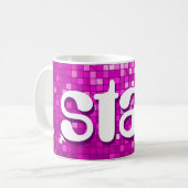 Disco Carreaux rose 'étoile' tasse (Devant gauche)
