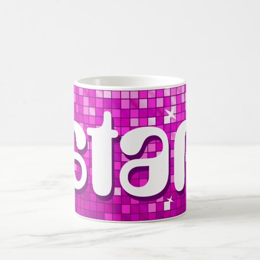 Disco Carreaux rose 'étoile' tasse (Centre)