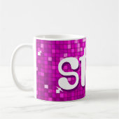 Disco Carreaux rose 'étoile' tasse (Gauche)