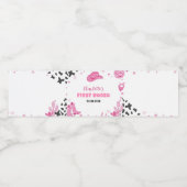 Disco Cowgirl Anniversaire fête Étiquette bouteill (Étiquettes simples)