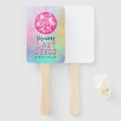 Disco Cowgirl Bachelorette Handwaaier (Voorkant en achterkant)