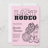 Disco Cowgirl Bachelorette Party Weekendprogramma Kaart (Voorkant)
