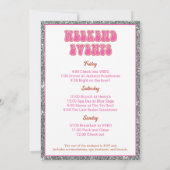 Disco Cowgirl Bachelorette uitnodiging (Achterkant)