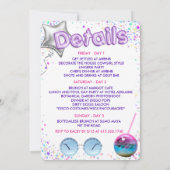 Disco Cowgirl Bachelorette Weekend Reisplan Kaart (Achterkant)