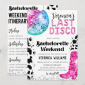 Disco Cowgirl Bachelorette Weekend uitnodiging (Voorkant / Achterkant)