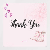 Disco Cowgirl Dank je wel Labels (Design 1)