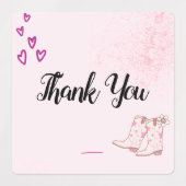 Disco Cowgirl Dank je wel Labels (Design 2)