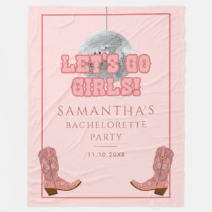 Disco Cowgirl Laten we gaan Meisjes Bachelorfeest Fleece Deken